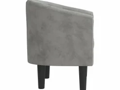 Sillón de terciopelo claro ES61271 Gris Online