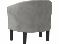 Sillón de terciopelo claro ES61271 Gris Online