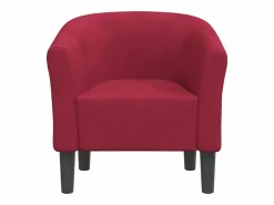 Clicnbuy Sillón de terciopelo tinto Rojo Outlet