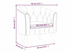vidaxl Sillón Estilo Cabriolet|Sillón de terciopelo tinto