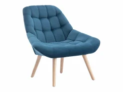 Vente-unique Sillón|Sillón Escandinavo|Sillón de terciopelo verde azulado estilo escandinavo LUOSTO