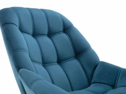 Vente-unique Sillón|Sillón Escandinavo|Sillón de terciopelo verde azulado estilo escandinavo LUOSTO