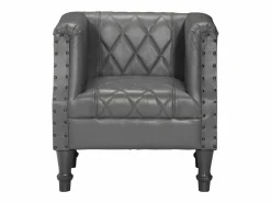 Sillón diseño de cubo cuero de cabra auténtico^Clicnbuy Hot