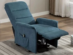 Vente-unique Sillón|Sillón eléctrico de tela CAPUCINE