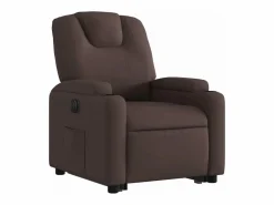vidaxl Sillón eléctrico reclinable elevable de tela marrón oscuro Marru00f3n Sale