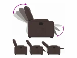 vidaxl Sillón eléctrico reclinable elevable de tela marrón oscuro Marru00f3n Sale