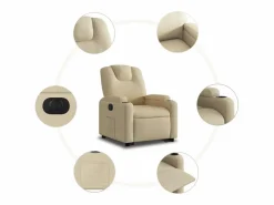 vidaxl Sillón Relax|Sillón eléctrico reclinable elevable de tela color