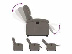 vidaxl Sillón eléctrico reclinable elevable de tela gris taupe Topo Outlet