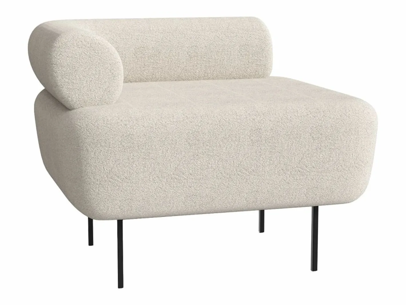 Vente-unique Sillón|Sillón en tela bouclé color DORIGO