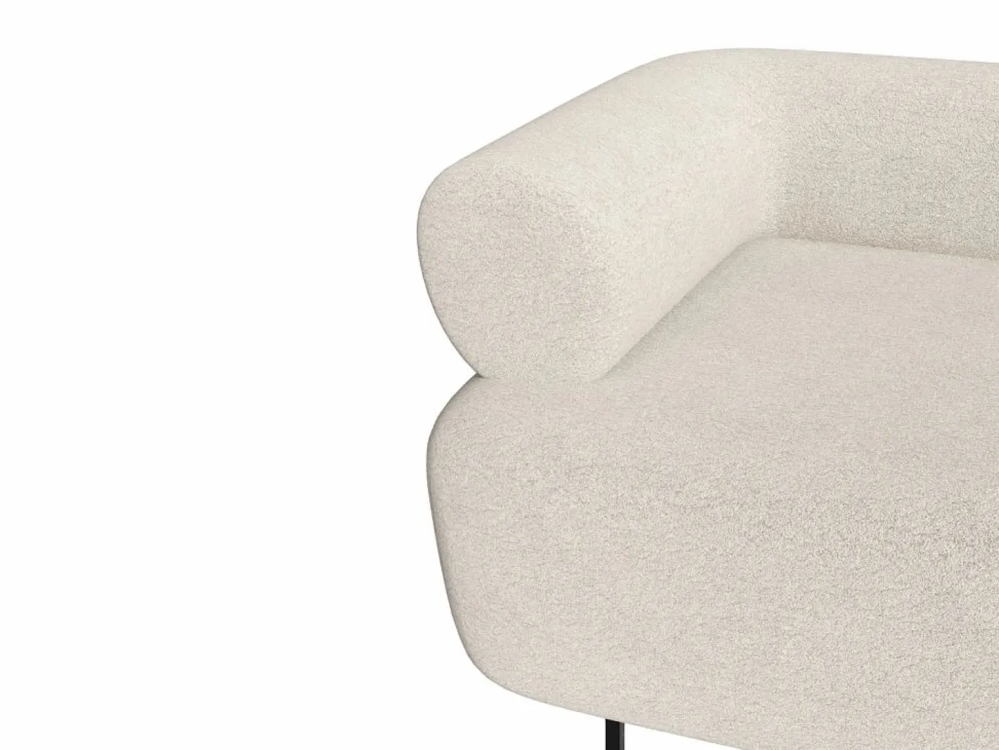 Vente-unique Sillón|Sillón en tela bouclé color DORIGO