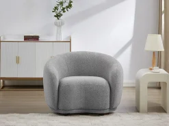 Vente-unique Sillón|Sillón en tela bouclé BOVANA de Pascal Morabito