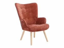 Vente-unique Sillón Escandinavo|Sillón en tela texturizada capitoné VATELY