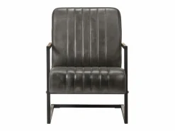 Clicnbuy Sillón en voladizo cuero auténtico envejecido Gris Hot