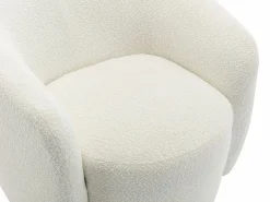 Vente-unique Sillón|Sillón giratorio de bouclé VEREIDE