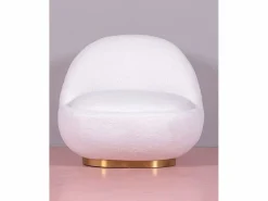 Sillón giratorio de diseño tapizado algodón - Corsica -^Nest Dream Sale