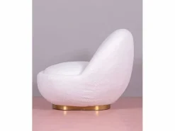 Sillón giratorio de diseño tapizado algodón - Corsica -^Nest Dream Sale