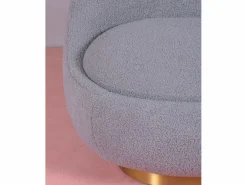 Nest Dream Sillón giratorio de diseño tapizado algodón - Corsica - Gris