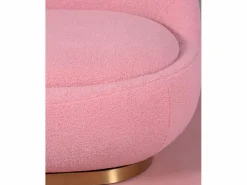 Sillón giratorio de diseño tapizado algodón - Corsica -^Nest Dream Discount