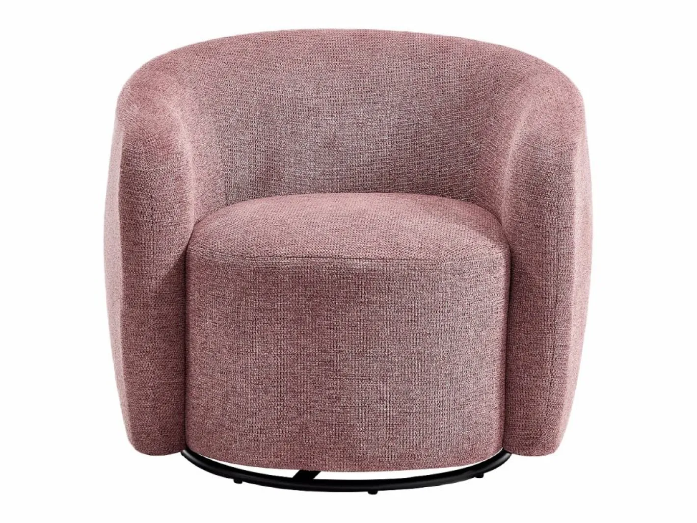 Sillón giratorio de tejido texturado color rojo VEREIDE^Vente-unique Best