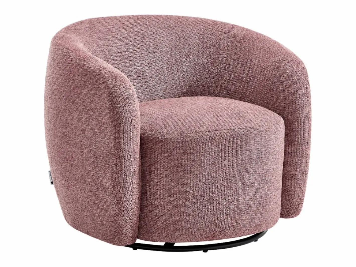Sillón giratorio de tejido texturado color rojo VEREIDE^Vente-unique Best