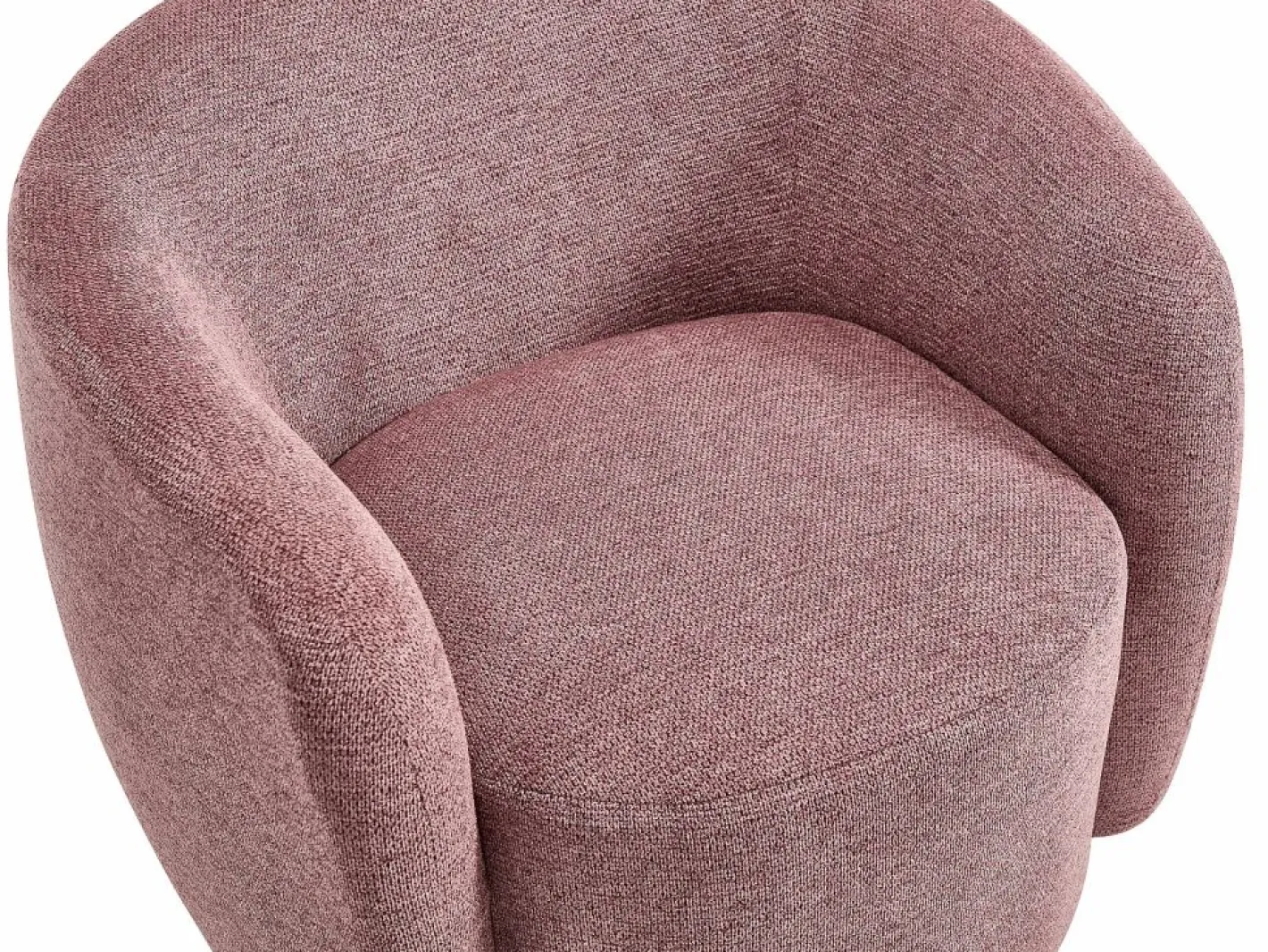 Sillón giratorio de tejido texturado color rojo VEREIDE^Vente-unique Best