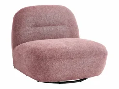 Vente-unique Colección Rouge Passion|Sillón giratorio de tejido texturizado color rojo POZETI