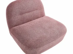 Vente-unique Colección Rouge Passion|Sillón giratorio de tejido texturizado color rojo POZETI