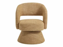 Maison Céphy Sillón|Sillón giratorio de tela texturizada amarillo NAROLIA