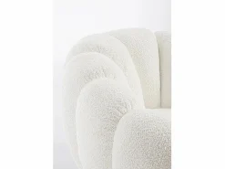 Sillón|Sillón giratorio en tejido efecto bouclé - FLOREL