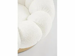 Sillón|Sillón giratorio en tejido efecto bouclé - FLOREL