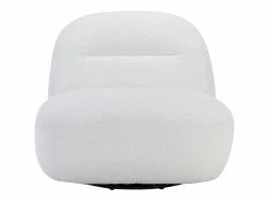 Sillón giratorio en tela bouclé color POZETI^Vente-unique Online