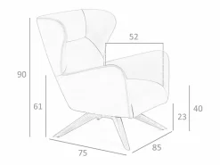 Sillón giratorio polipiel marrón 5038^Angel Cerda Sale