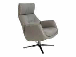 Sillón giratorio reclinable piel gris oscuro 5092^Angel Cerda Outlet