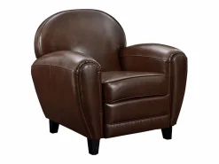 Rendez-Vous Déco Sillón Club|Sillón marrón de cuero recubierto - Club