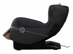 Vente-unique Sillón masaje KASOU piel sintética Bluetooth y LEDs - Sistema gravedad cero - Beige Topo Outlet