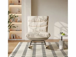 Sillón Mecedor Tapizado con Respaldo Regulable para Salón - Dormitorio, Balcón - 83 x 72 x 93 cm^ Clearance