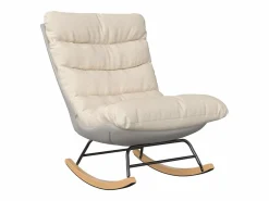 Sillón Mecedor Tapizado con Respaldo Regulable para Salón - Dormitorio, Balcón - 83 x 72 x 93 cm^ Clearance