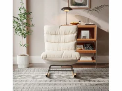 Sillón Mecedor Tapizado con Respaldo Regulable para Salón - Dormitorio, Balcón - 83 x 72 x 93 cm^ Clearance