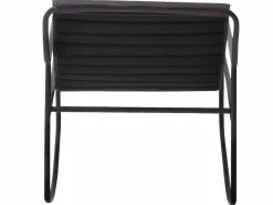 Made In Meubles Sillón Balancín|Sillón De Piel|Sillón mecedora de cuero con almacenamiento integrado para adultos - Estilo industrial vintage