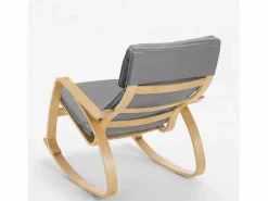 Sillón mecedora de madera con diseño escandinavo Aalborg -^AHD Hot