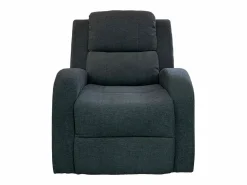 Sillón Balancín|Sillón Mecedora Relax con Reclinación Manual, Tapizado Microfibra, Modelo Sam, Gris