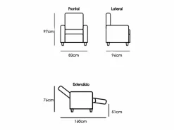 Sillón Balancín|Sillón Mecedora Relax con Reclinación Manual, Tapizado Microfibra, Modelo Sam, Arena
