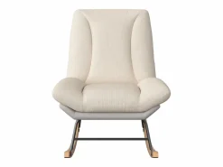 Sillón Balancín|Sillón Mecedora Tapizado - Con Respaldo Regulable, Para Salón - Dormitorio, Balcón - 90,5 x 74 x 98 cm