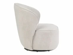 Sillón moderno giratorio de tejido efecto aterciopelado texturizado AMBER^Miliboo Discount