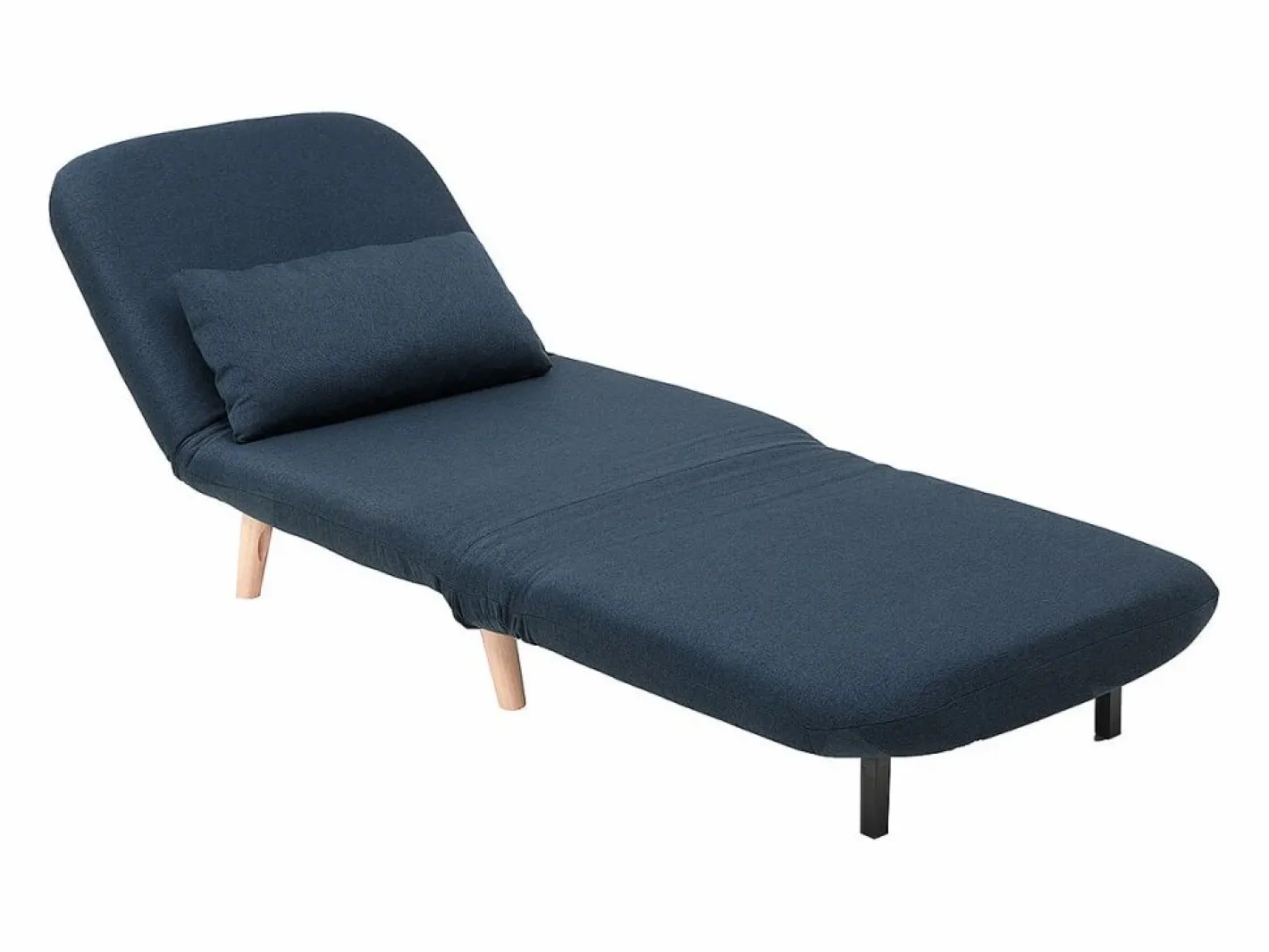 Miliboo Sillón nórdico convertible tejido oscuro AMIKO Azul