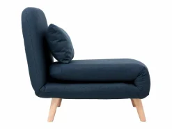 Miliboo Sillón nórdico convertible tejido oscuro AMIKO Azul
