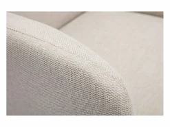 Sillón nórdico de tejido efecto aterciopelado texturizado y madera ISKO^Miliboo Hot