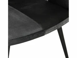 Clicnbuy Sillón orejero cuero auténtico y gris Negro New