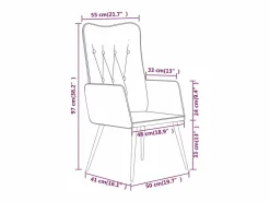 Sillón orejero de cuero auténtico canela^Clicnbuy Outlet