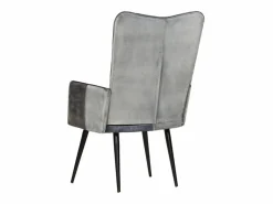 vidaxl Sillón De Piel|Sillón orejero de cuero auténtico
